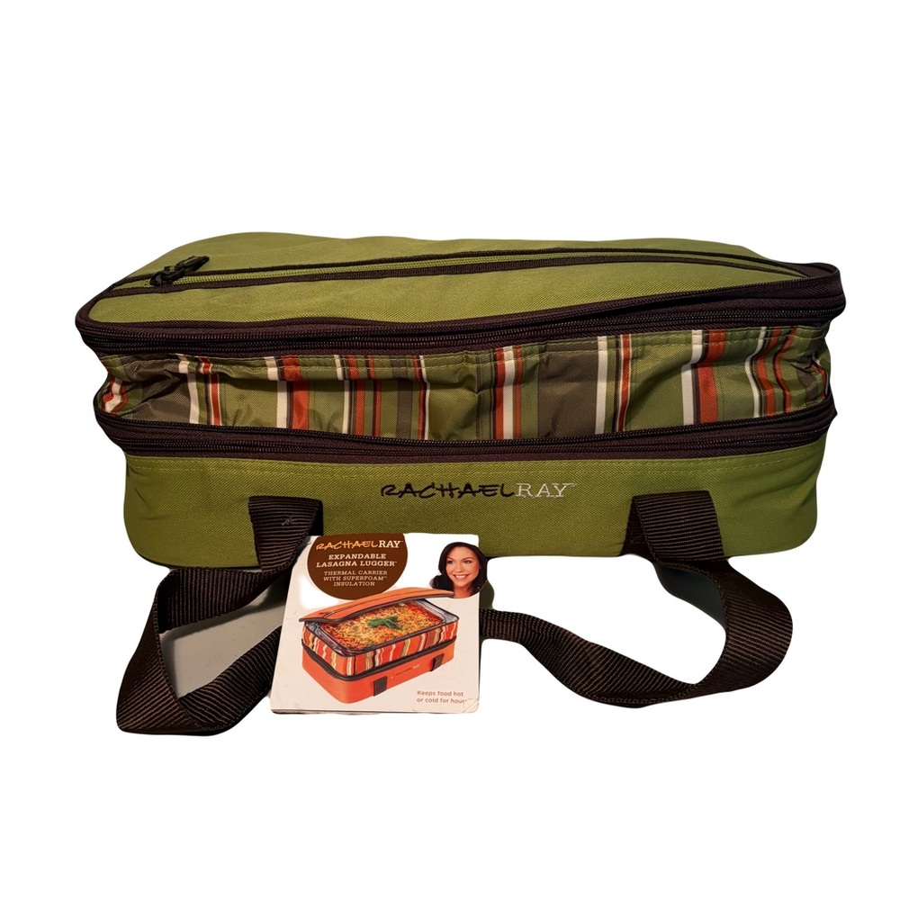 Rachael Ray Expandable lasagna lugger thermal carrier w/superfoam insulation